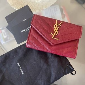 Saint Laurent wallet with gold hardware brand new